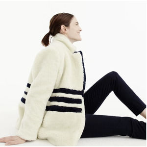 J. Crew Fuzzy Warm Polar Bear Satin Lined Parka Coat Plush Teddy
